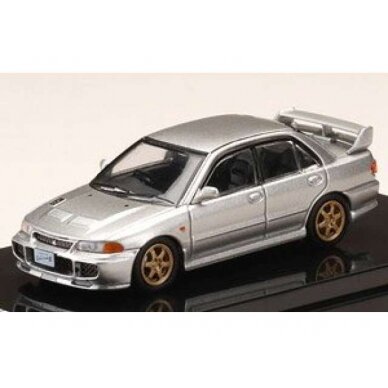 PRE-ORD3R Hobby Japan Modeliukas Mitsubishi Lancer GRS Evolution III (CE9A) Customized Version, queens silver