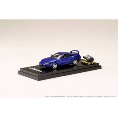 PRE-ORD3R Hobby Japan Toyota Supra RZ (A80) with Engine Display Model, blue mica metallic