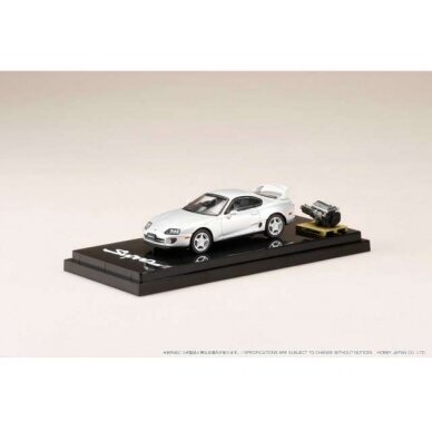 PRE-ORD3R Hobby Japan Toyota Supra RZ (A80) with Engine Display Model, silver metallic