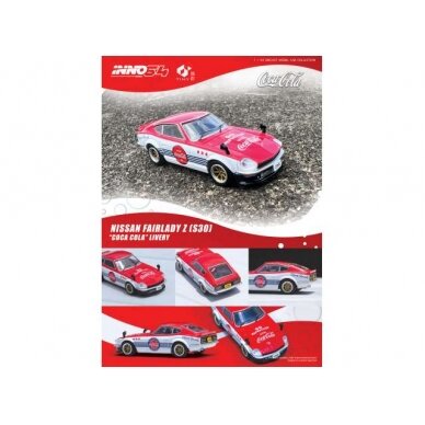 Inno64 Nissan Fairlady Z (S30) *Coca Cola* Livery, red/white