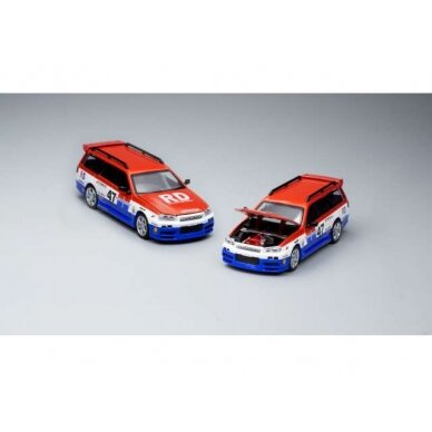 Pop Race Limited Modeliukas Nissan R34 Stagea Race Department, red/white/blue