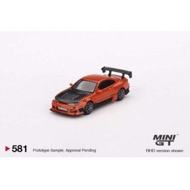 Mini GT Nissan Silvia S15 D-Max, metallic orange