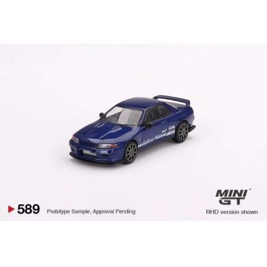 Mini GT Modeliukas Nissan Skyline GT-R Top Secret VR32, metallic blue (yra Sandėlyje)