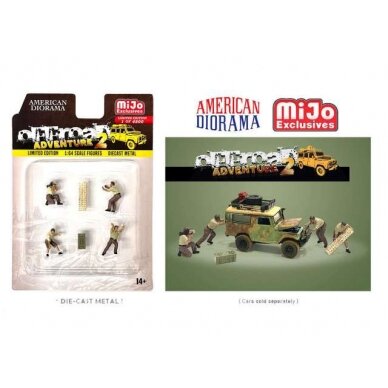 PRE-ORD3R American Diorama Off Road Adventure Mijo Figure set #2, various (Car Not Included !!)
