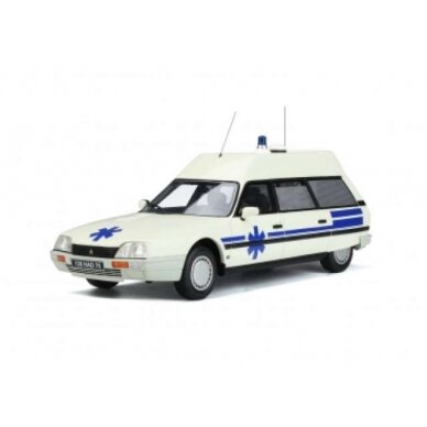 PRE-ORD3R OttO Miniatures Modeliukas 1/18 1987 Citroen CX Break Ambulance Qasar Heuliez *Resin series*, white