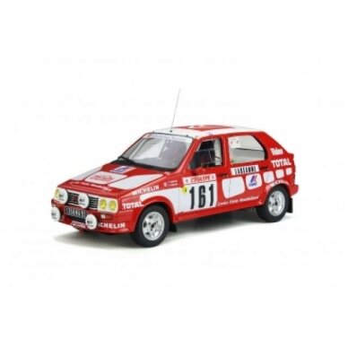 PRE-ORD3R OttO Miniatures Modeliukas 1/18 1987 Citroen Visa 1000 Pistes #161 C. Dorche Monte Carlo *Resin series*, white/red