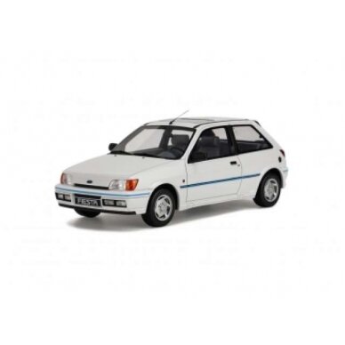 PRE-ORD3R OttO Miniatures Modeliukas 1/18 1989 Ford Fiesta Mk3 XR2i *Resin series*, diamond white XSC691A