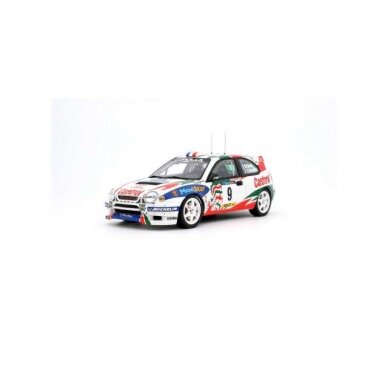 PRE-ORD3R OttO Miniatures Modeliukas 1/18 1998 Toyota Corolla WRC # D, Auriol Rally Catalunya *Resin series*, white