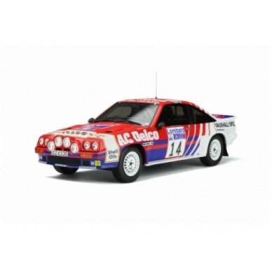 PRE-ORD3R OttO Miniatures Modeliukas 1985 Opel Manta R #14 *Resin series*, red/blue/white