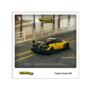 PRE-ORD3R Tarmac Works Modeliukas Pagani Huayra BC, giallo Limone