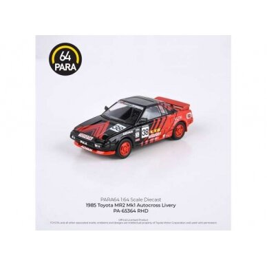 Para64 Modeliukas 1/64 1985 Toyota MR2 MKI #38 *Advan Race Livery*, red/black (cars in a deluxe Acrylic window box)