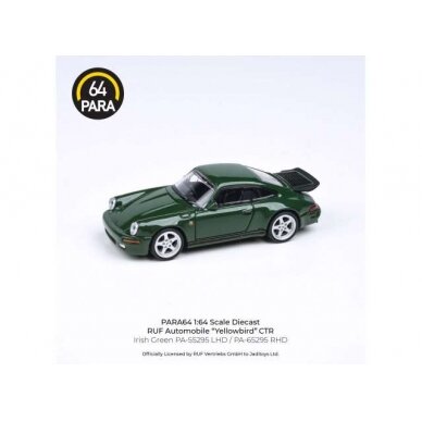 PRE-ORD3R Para64 1/64 1987 RUF CTR *Left hand drive*, irish green (cars in a deluxe Acrylic window box)