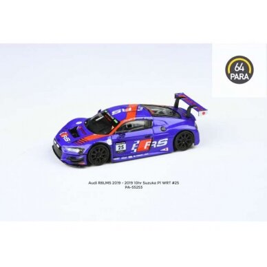 PRE-ORD3R Para64 Modeliukas 1/64 2019 Audi R8 LMS #25 10H Suzuka P1 WRT, blue/red (cars in a deluxe Acrylic window box)