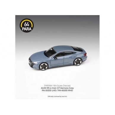 PRE-ORD3R Para64 Modeliukas 1/64 Audi E-Tron GT *Left Hand Drive*, kemora grey (cars in a deluxe Acrylic window box)