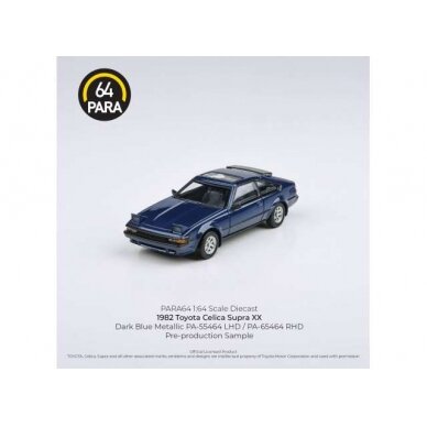 PRE-ORD3R Para64 1/64 Toyota Supra Celica XX, dark blue metallic (cars in a deluxe Acrylic window box)