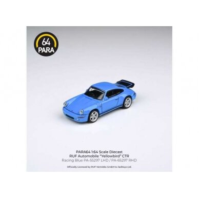 PRE-ORD3R Para64 Modeliukas 1987 RUF CTR *Left hand drive*, racing blue (cars in a deluxe Acrylic window box)