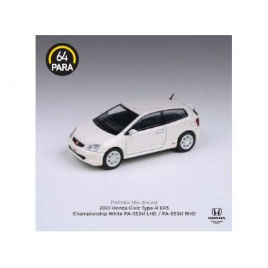 Para64 Modeliukas 2001 Honda Civic EP3 *Left Han (cars in a deluxe Acrylic window box)