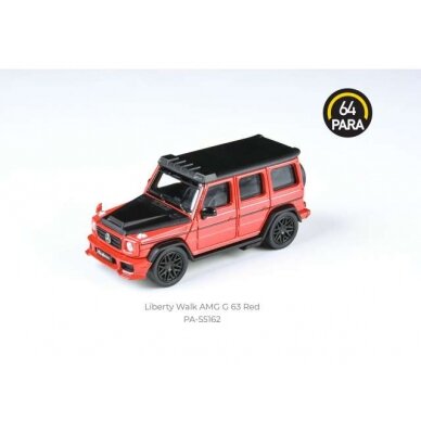 PRE-ORD3R Para64 Modeliukas 2018 Liberty Walk AMG G63, red (cars in a deluxe Acrylic window box)