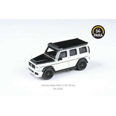 PRE-ORD3R Para64 Modeliukas 2018 Liberty Walk AMG G63, white (cars in a deluxe Acrylic window box)