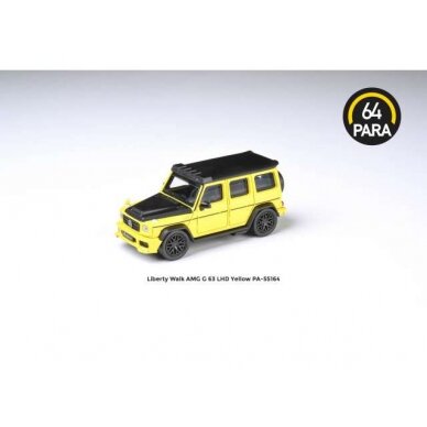 PRE-ORD3R Para64 Modeliukas 2018 Liberty Walk AMG G63, yellow (cars in a deluxe Acrylic window box)