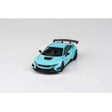 PRE-ORD3R Para64 2018 Liberty Walk BMW i8 LHD, peppermint green (cars in a deluxe Acrylic window box)