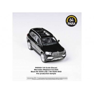 PRE-ORD3R Para64 2020 Mercedes Maybach GLS *Left Hand Drive*, black (cars in a deluxe Acrylic window box)