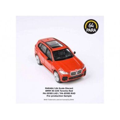 PRE-ORD3R Para64 Modeliukas BMW X5 G05 *Left Hand Drive*, red (cars in a deluxe Acrylic window box)