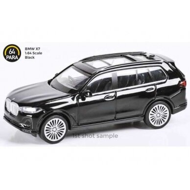 PRE-ORD3R Para64 Modeliukas BMW X7 *Right Hand Drive*, black (cars in a deluxe Acrylic window box)