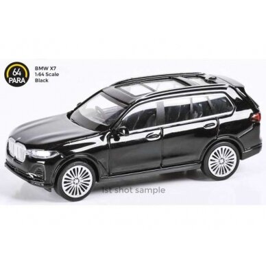 PRE-ORD3R Para64 BMW X7 *Right Hand Drive*, black (cars in a deluxe Acrylic window box)