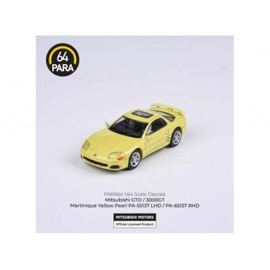 PRE-ORD3R Para64 Mitsubishi 3000GT GTO *Left Hand Drive*, martinique yellow pearl (cars in a deluxe Acrylic window box)