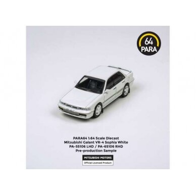 PRE-ORD3R Para64 Mitsubishi Galant VR-4 *Left Hand Drive*, sophia white (cars in a deluxe Acrylic window box)