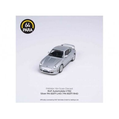 PRE-ORD3R Para64 Ruf CTR2 *Right Hand Drive*, silver (cars in a deluxe Acrylic window box)