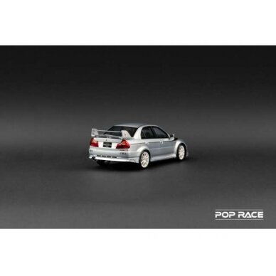 PRE-ORD3R Pop Race Modeliukas 1/18 Mitsubishi Evo 6.5 Evolution Tommi Makinen Edition Silver