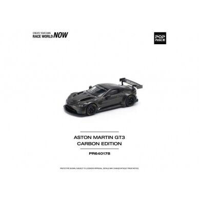 PRE-ORD3R Pop Race Modeliukas 1/64 Aston Martin GT3, carbon edition