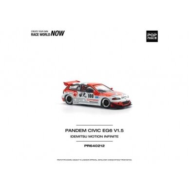 PRE-ORD3R Pop Race 1/64 Pandem Civic EG67 V1.5, Idemitsu Motion Infinite