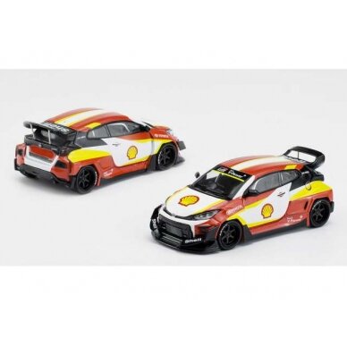 Pop Race Toyota Yaris Pandem GR *SHELL*, white/red/yellow