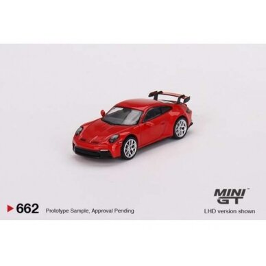 PRE-ORD3R Mini GT Porsche 911 (992) GT3, guards red