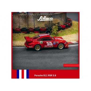 PRE-ORD3R Tarmac Works Porsche 911 RSR 3.8 #55, red/white