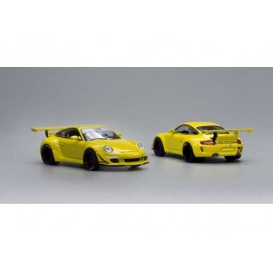Pop Race Limited Modeliukas Porsche RWB 997, yellow