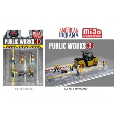 PRE-ORD3R American Diorama Figūrėlės Public Works Figure Set #2 (Car Not Included !!)