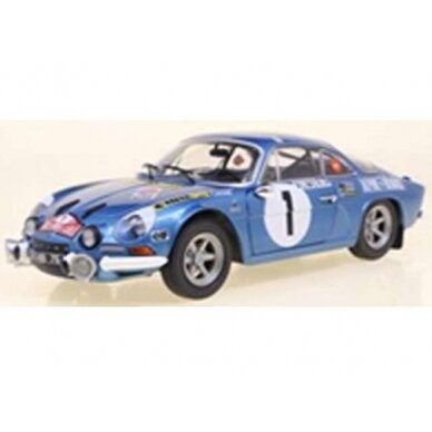 PRE-ORD3R Solido 1/18 1972 Alpine A110 1600S Rally Monte Carlo #1 Therier/Roure, blue/white