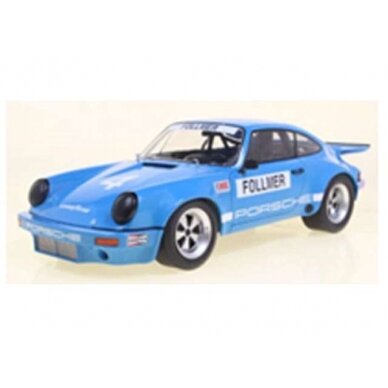 PRE-ORD3R Solido Modeliukas 1/18 1974 Porsche 911 IROC #4 Follmer IROC Riverside, blue