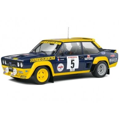 PRE-ORD3R Solido Modeliukas 1/18 1977 #5 Fiat 131 Abarth Tour de Corse, black/yellow