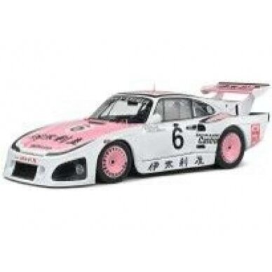 PRE-ORD3R Solido Modeliukas 1/18 1981 Porsche 935 k3 1000km #6, white/pink