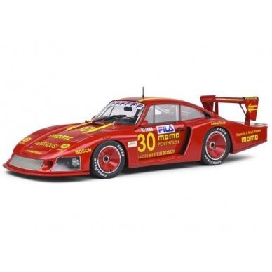 PRE-ORD3R Solido 1/18 1981 Porsche 935 Mobydick #30 Moretti 24h Le Mans, red