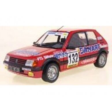 PRE-ORD3R Solido 1/18 1986 Peugeot 205 GTI #135 Delecour/Pauwels Rally Monte Carlo, red