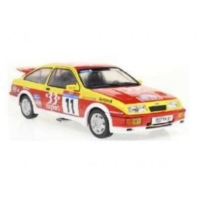 PRE-ORD3R Solido Modeliukas 1/18 1987 Ford Sierra Cosworth #11 Auriol/Occelli Tour de Corse, red/yellow