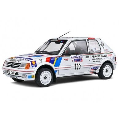 PRE-ORD3R Solido Modeliukas 1/18 1988 Peugeot 205 GTi #111 Rally RAC, white