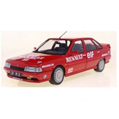 PRE-ORD3R Solido Modeliukas 1/18 1988 Renault 21 Mk.1 Turbo Record de Vitesse sur Glace, red/white