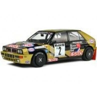 PRE-ORD3R Solido 1/18 1989 Lancia Delta HF Integrale ADAC Rally Deutschland #2, black/gold